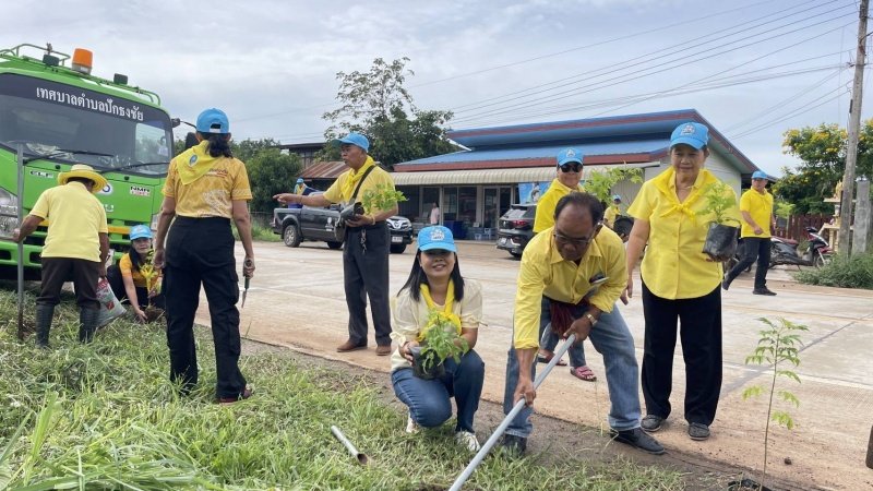 เทศบาลตำบลปักธงชัยเข้าร่วมกิจกรรมบำรุงรักษาต้นไม้ทรงปลูก และกิจกรรมจิตอาสาปลูกต้นไม้ตามโครงการเฉลิมเฉลิมพระเกียรติพระบาทสมเด็จพระเจ้าอยู่หัว เนื่องในโอกาสพระราชพิธีมหามงคลเฉลิมพระชนมพรรษา 6 รอบ 28 กรกฎาคม 2567 วันพุธที่ 24 กรกฎาคม 2567 ณ ต้นประดู่ป่า ในเขตห้ามล่าสัตว์ป่าป่าเขาภูหลวง แปลงปลูกป่า FPT 49