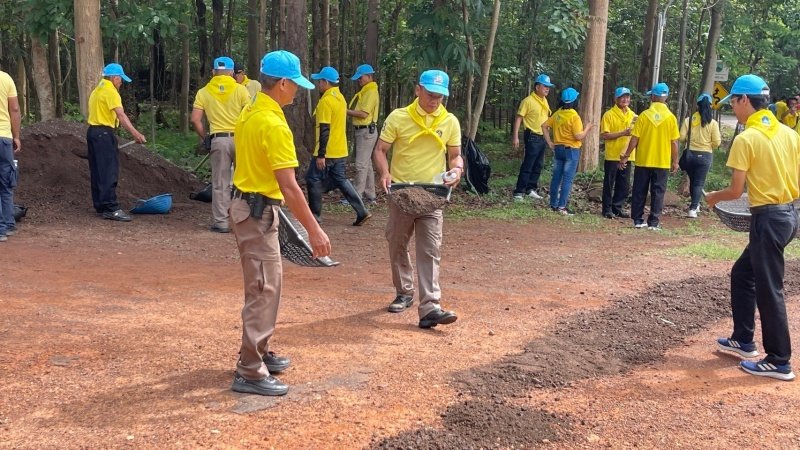 เทศบาลตำบลปักธงชัยเข้าร่วมกิจกรรมบำรุงรักษาต้นไม้ทรงปลูก และกิจกรรมจิตอาสาปลูกต้นไม้ตามโครงการเฉลิมเฉลิมพระเกียรติพระบาทสมเด็จพระเจ้าอยู่หัว เนื่องในโอกาสพระราชพิธีมหามงคลเฉลิมพระชนมพรรษา 6 รอบ 28 กรกฎาคม 2567 วันพุธที่ 24 กรกฎาคม 2567 ณ ต้นประดู่ป่า ในเขตห้ามล่าสัตว์ป่าป่าเขาภูหลวง แปลงปลูกป่า FPT 49