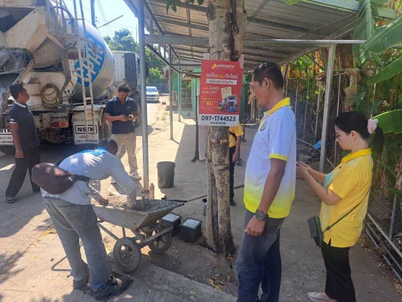 เทศบาลตำบลปักธงชัยออกตรวจงานโครงการก่อสร้างช่วงเดือนพฤษภาคม – มิถุนายน 2567