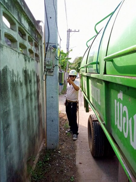 เทศบาลตำบลปักธงชัย ซ่อมแซม ติดตั้ง เพิ่มจุดไฟฟ้าสาธารณะหมู่บ้าน ประจำเดือนตุลาคม - ธันวาคม 2564