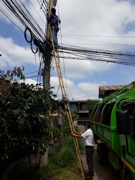 เทศบาลตำบลปักธงชัย ซ่อมแซม ติดตั้ง เพิ่มจุดไฟฟ้าสาธารณะหมู่บ้าน ประจำเดือนตุลาคม - ธันวาคม 2564