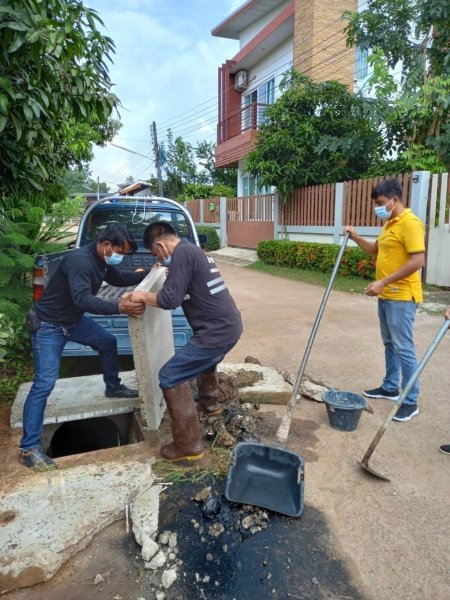 เทศบาลตำบลปักธงชัย โดยกองช่างลงพื้นที่แก้ไขปัญหาความเดือดร้อนของชาวบ้าน ประจำเดือนตุลาคม - ธันวาคม 2565