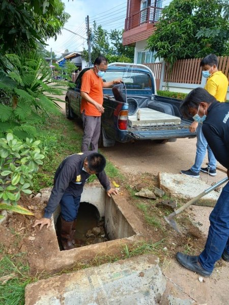 เทศบาลตำบลปักธงชัย โดยกองช่างลงพื้นที่แก้ไขปัญหาความเดือดร้อนของชาวบ้าน ประจำเดือนตุลาคม - ธันวาคม 2565