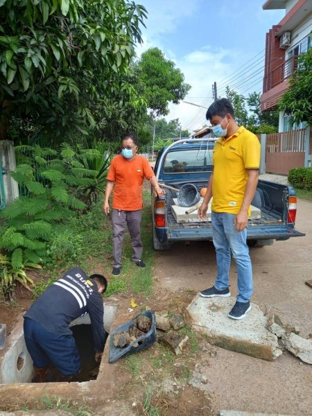 เทศบาลตำบลปักธงชัย โดยกองช่างลงพื้นที่แก้ไขปัญหาความเดือดร้อนของชาวบ้าน ประจำเดือนตุลาคม - ธันวาคม 2565