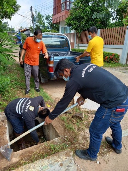 เทศบาลตำบลปักธงชัย โดยกองช่างลงพื้นที่แก้ไขปัญหาความเดือดร้อนของชาวบ้าน ประจำเดือนตุลาคม - ธันวาคม 2565