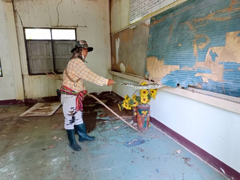 เทศบาลตำบลปักธงชัย เตรียมสถานที่ศูนย์แยกกักตัวในชุมชน Community Isolation (CI) ประจำปี พ.ศ. 2564 ณ โรงเรียนโพธิ์ทอง บ้านโรงนา ตำบลเมืองปัก อำเภอปักธงชัย จังหวัดนครราชสีมา