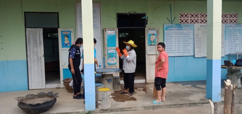 เทศบาลตำบลปักธงชัย เตรียมสถานที่ศูนย์แยกกักตัวในชุมชน Community Isolation (CI) ประจำปี พ.ศ. 2564 ณ โรงเรียนโพธิ์ทอง บ้านโรงนา ตำบลเมืองปัก อำเภอปักธงชัย จังหวัดนครราชสีมา