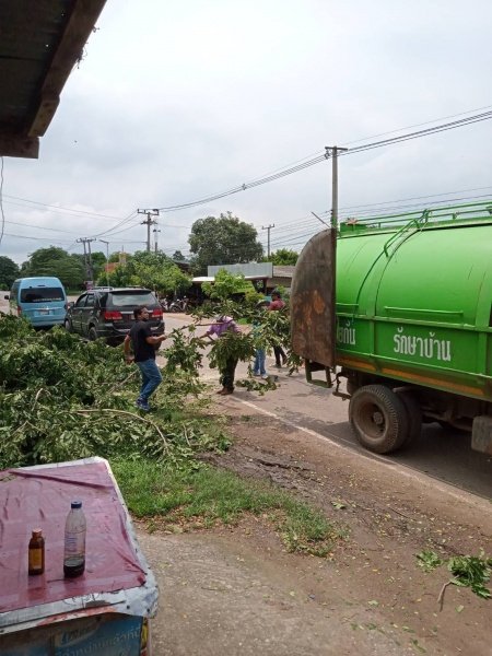 เทศบาลตำบลปักธงชัย ตัดต้นไม้เพื่อป้องกันอันตราย ประจำเดือนกรกฎาคม - กันยายน 2564 ในเขตพื้นที่เทศบาลตำบลปักธงชัย