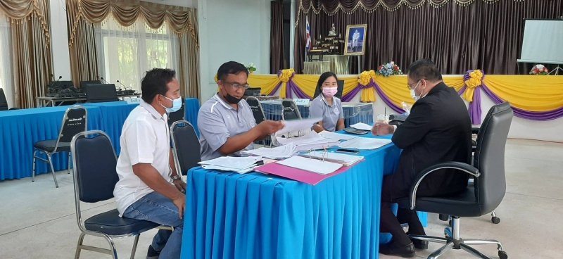 เทศบาลตำบลปักธงชัย รับการตรวจมาตรฐานการปฏิบัติงาน ประจำปี พ.ศ. 2564 วันที่ 4 สิงหาคม 2564 ณ หอประชุม เทศบาลตำบลปักธงชัย