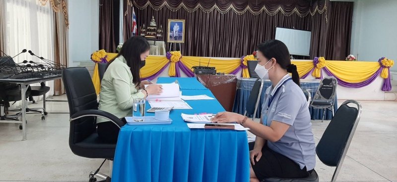 เทศบาลตำบลปักธงชัย รับการตรวจมาตรฐานการปฏิบัติงาน ประจำปี พ.ศ. 2564 วันที่ 4 สิงหาคม 2564 ณ หอประชุม เทศบาลตำบลปักธงชัย