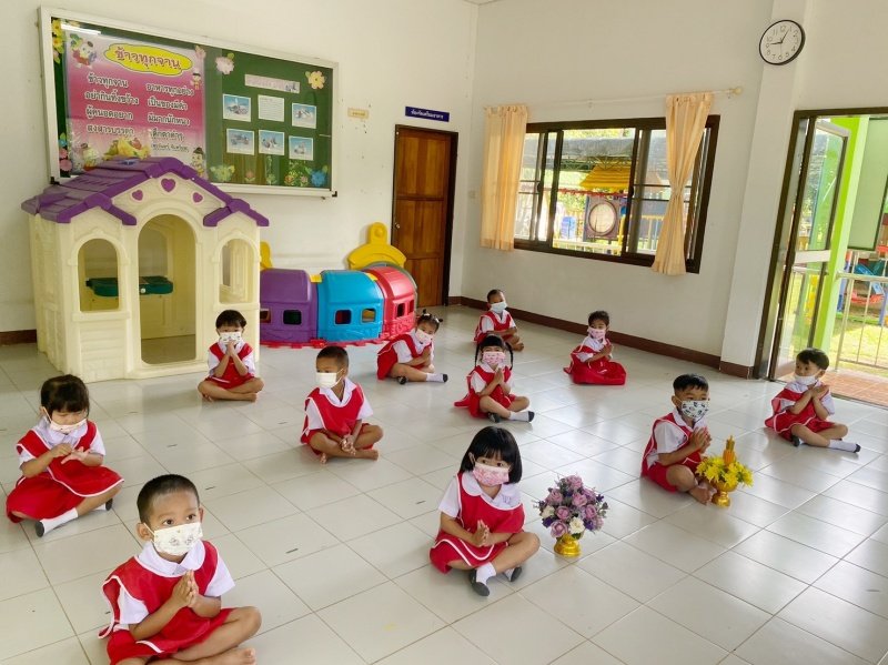 พิธีไหว้ครู ประจำปีการศึกษา 2564 วันพฤหัสบดี ที่ 26 มิถุนายน 2564 ศูนย์พัฒนาเด็กเล็กเทศบาลตำบลปักธงชัย