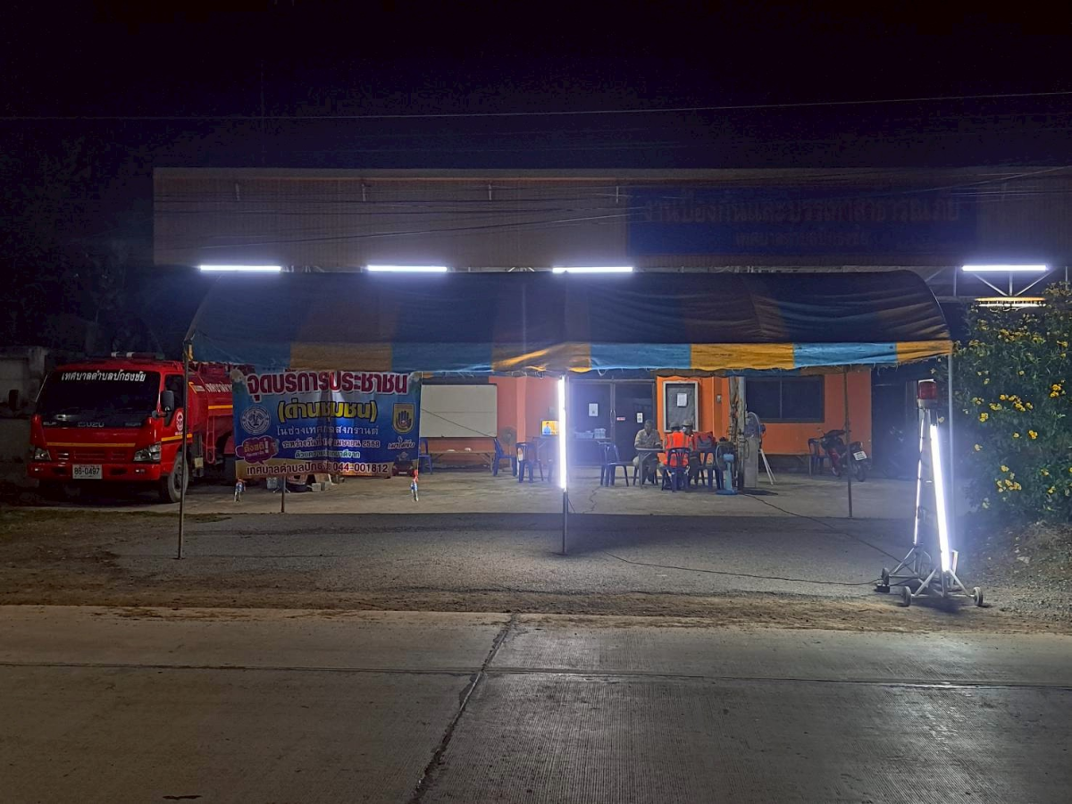 เทศบาลตำบลปักธงชัย ตั้งจุดบริการประชาชน (ด่านชุมชน) ช่วงเทศกาลสงกรานต์ เพื่อดูแลความปลอดภัยให้กับประชาชน ระหว่างวันที่ 11 เมษายน - 17 เมษายน 2568